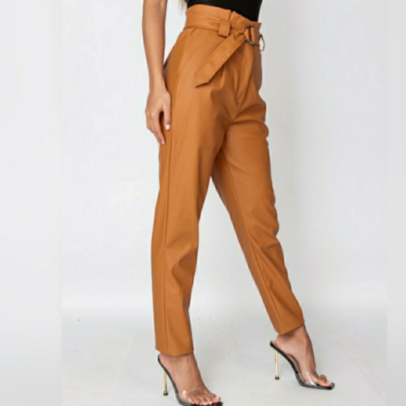 LAST ONE 💎 PaperBag Faux Leather Pants - Picture 2 of 7